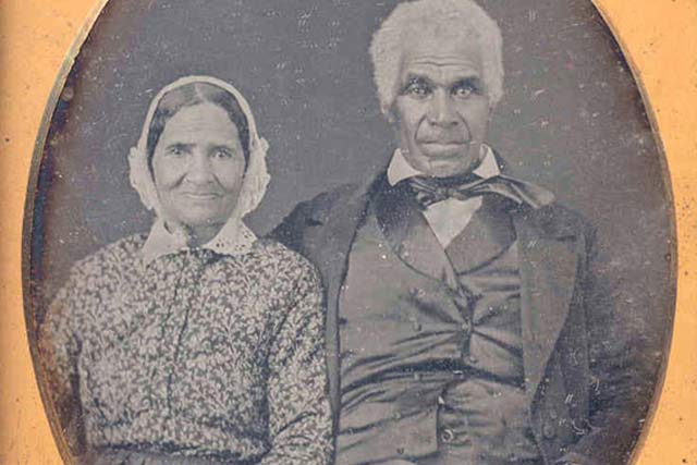 Enoch and Deborah Harris in 1860.